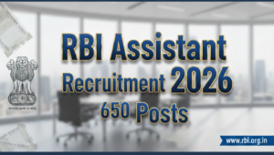 RBI Assistant Recruitment 2026 Notification for 650 Posts - Reserve Bank of India Job Openings for Graduates.