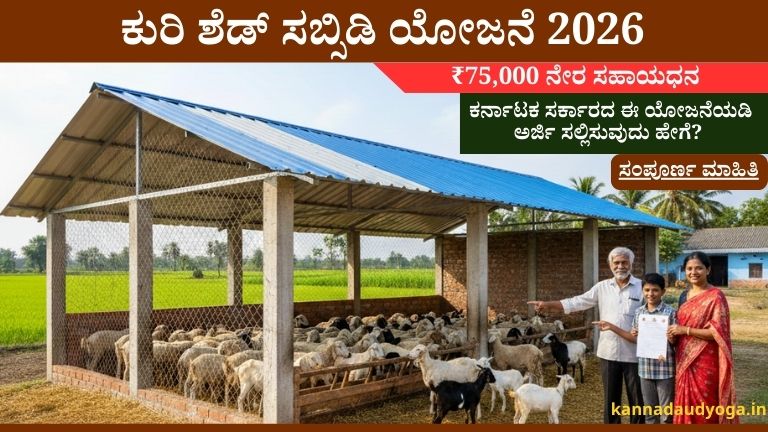 ಕುರಿ ಶೆಡ್ ಸಬ್ಸಿಡಿ ಯೋಜನೆ 2026: ₹75,000 ವರೆಗೆ ಸರ್ಕಾರಿ ಸಹಾಯಧನ – ಸಂಪೂರ್ಣ ಮಾಹಿತಿ